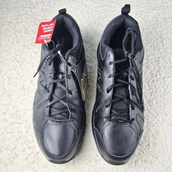 New Balance 619 MX619AB2 Men\'s 14D Black Leather Slip Resistant Walking Shoes main image 4